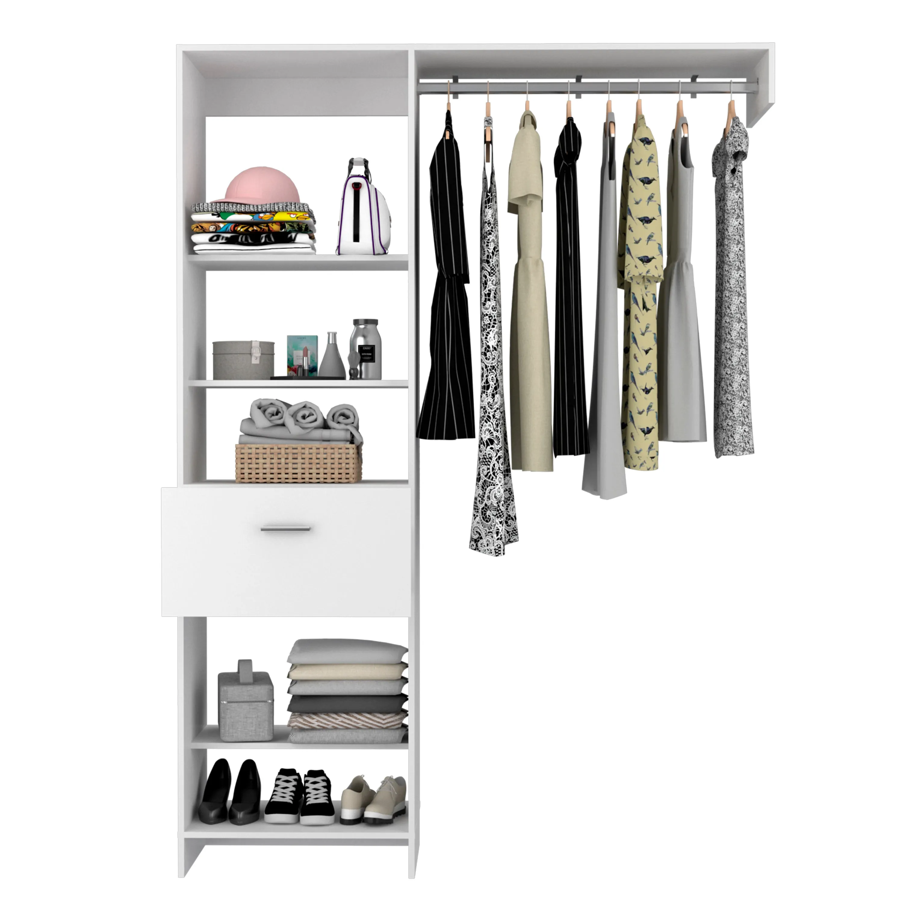 150 Closet System British | White