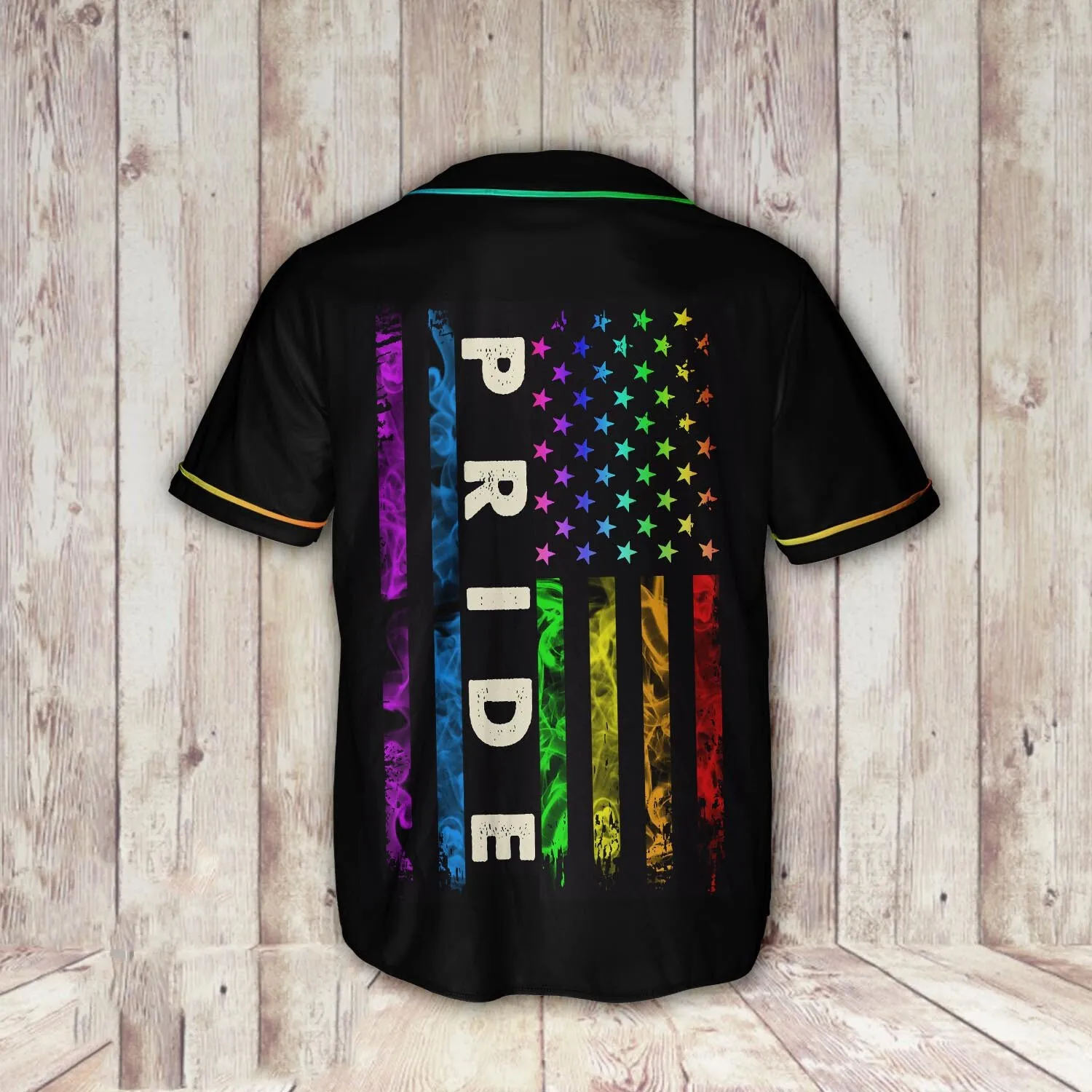 3D All Over Print Lgbt Pride Flag Baseball Shirt, Flag Baseball Jersey Shirt