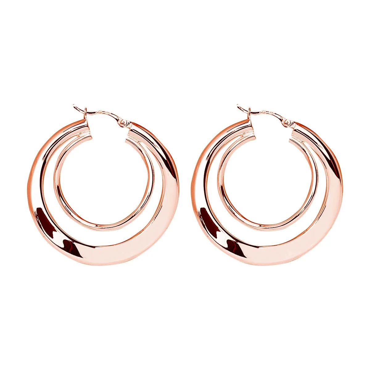 A Najo Strudel Rose Gold Hoop Earrings