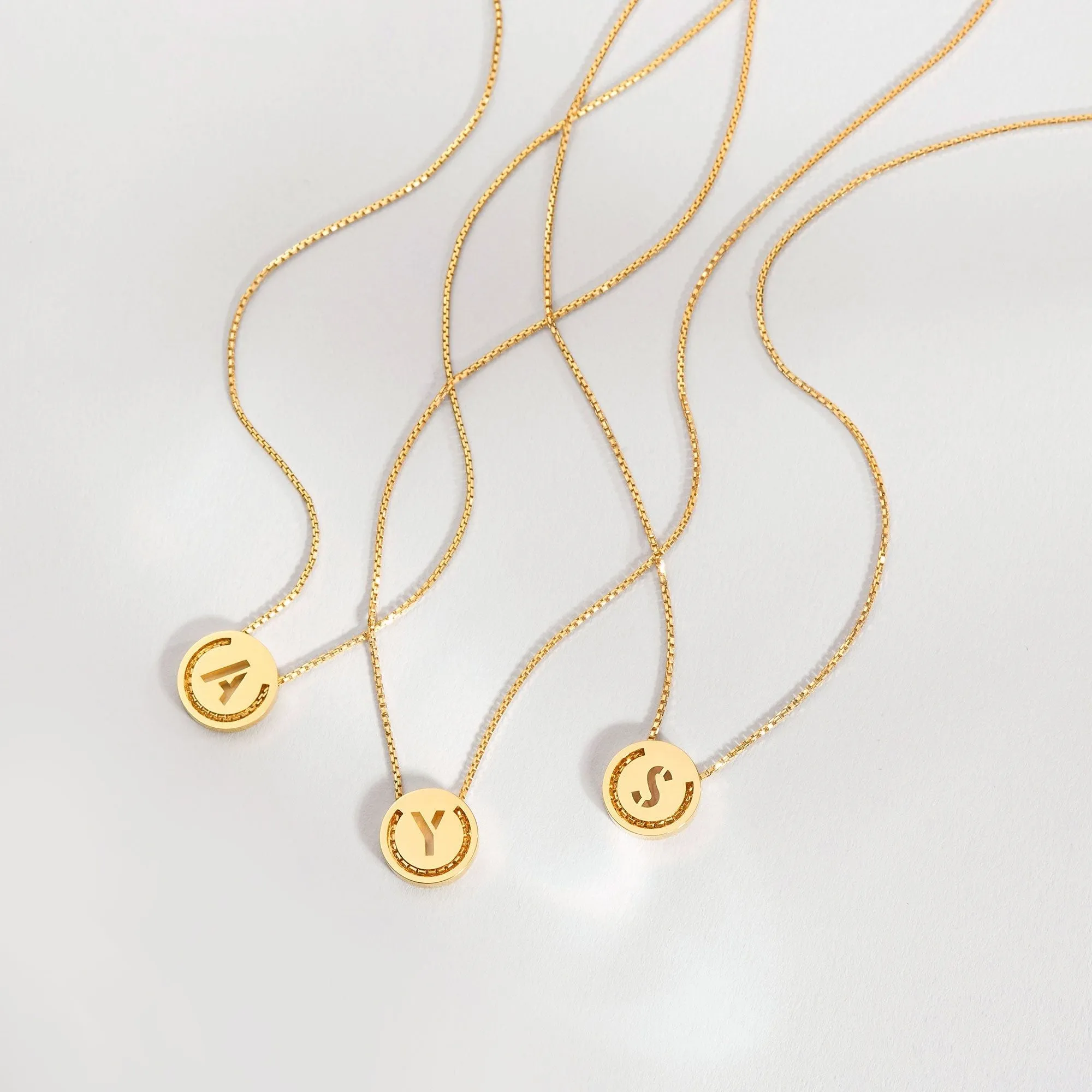 ABC's - F 18K Gold Plated Necklace