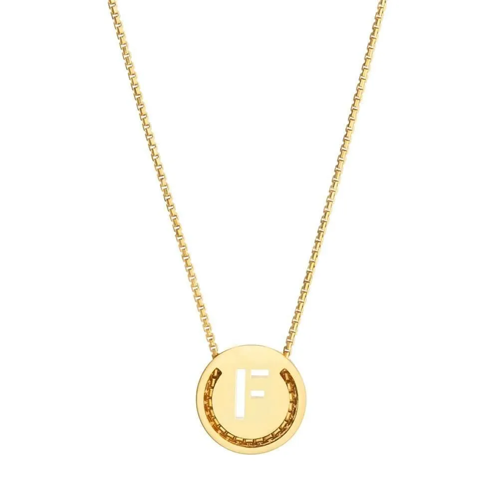 ABC's - F 18K Gold Plated Necklace