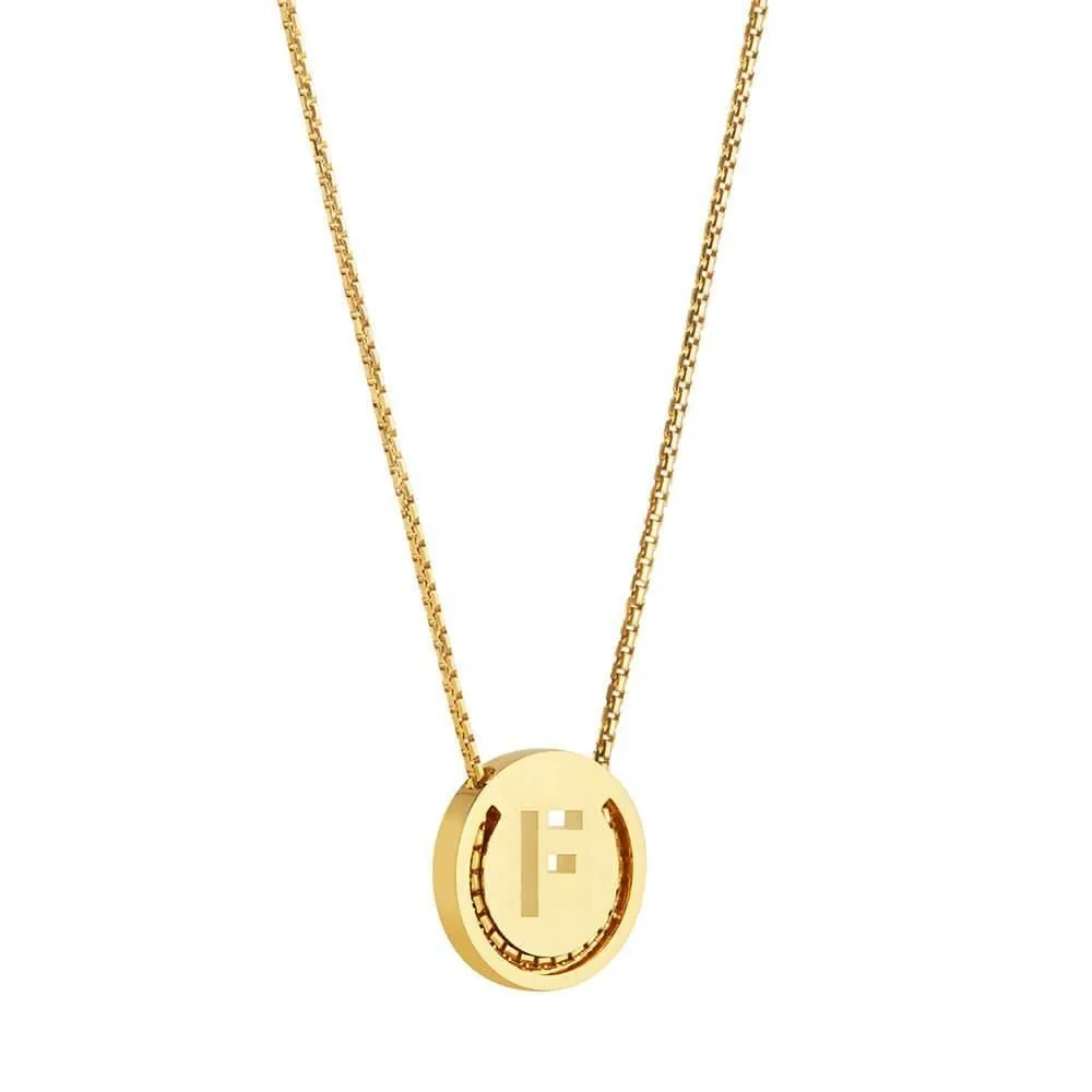 ABC's - F 18K Gold Plated Necklace