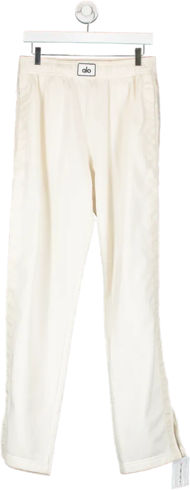 alo yoga Cream Side Split Joggers UK M