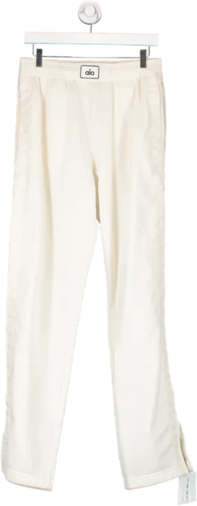 alo yoga Cream Side Split Joggers UK M