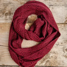 Alpaca Infinity Scarf - Burgundy