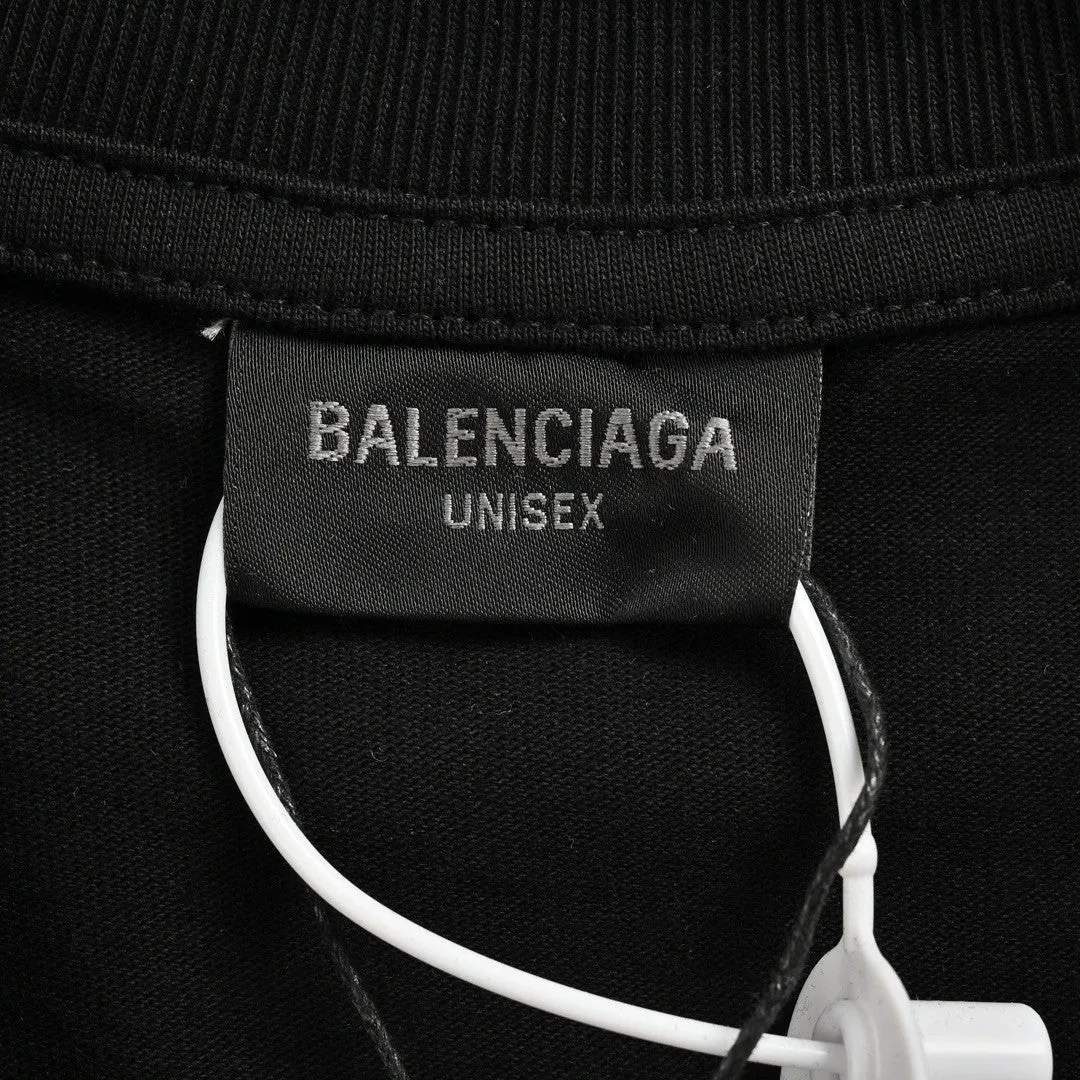 Balenciaga Gradient Logo T-Shirt (Black)