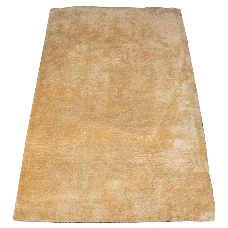 Beige Shag Cotton Rug, 7'10" L x 4'11" W