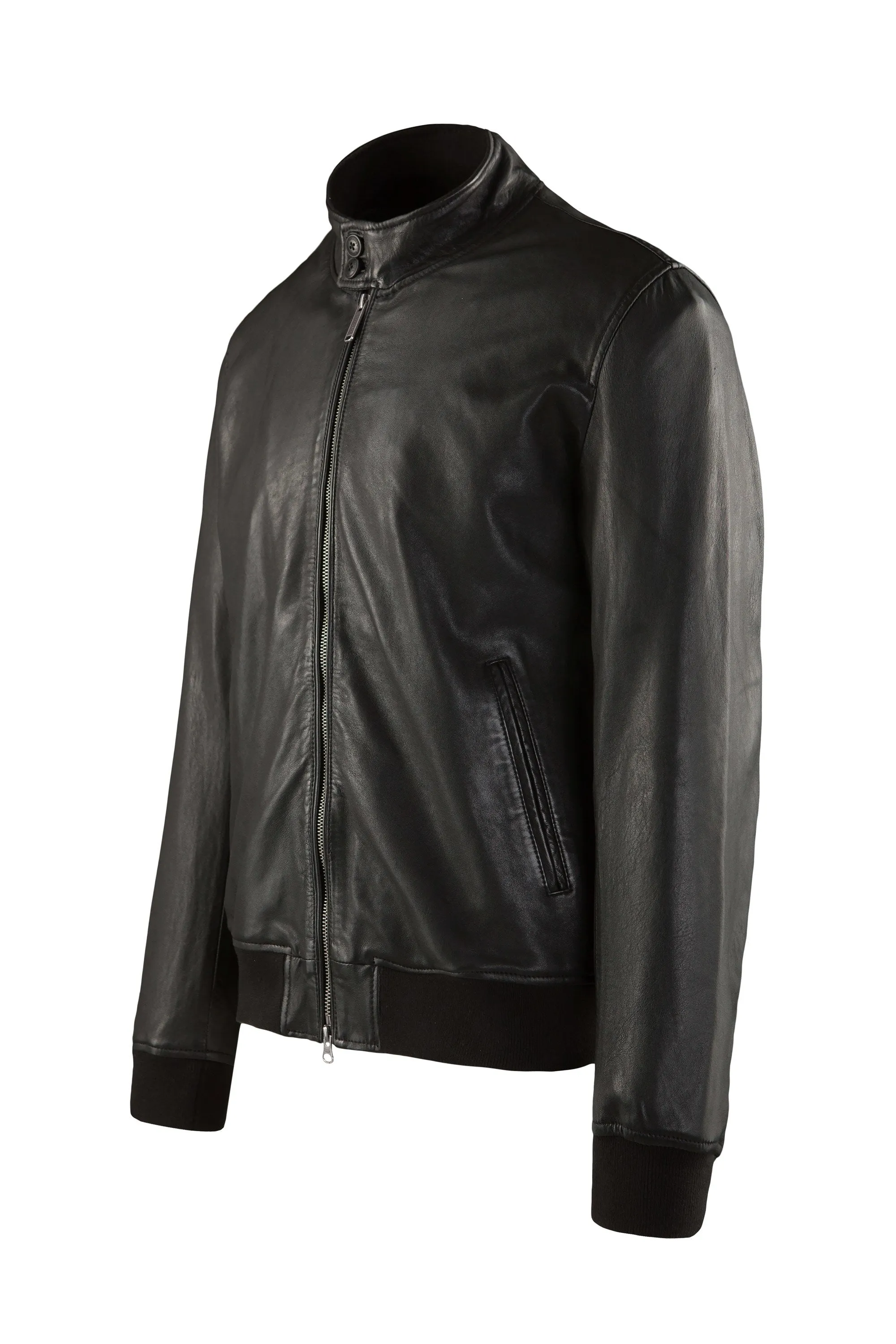 Bomboogie JM FRIZ P LGW 90 black leather bomber jacket