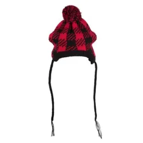 Buffalo Plaid Wool Beanie Dog Hat