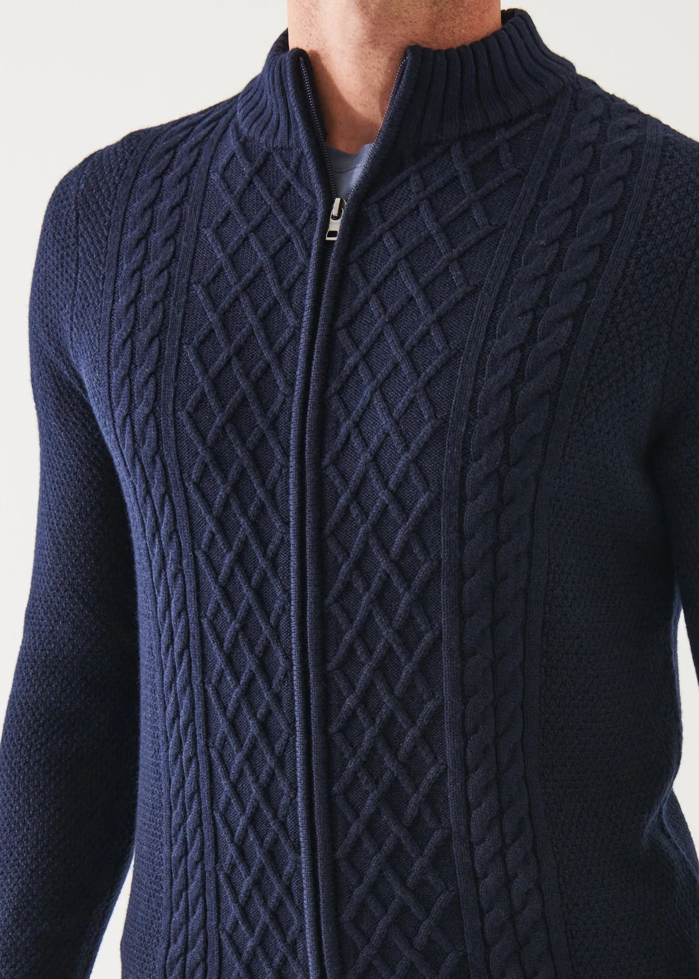 CABLE FULL ZIP CARDIGAN