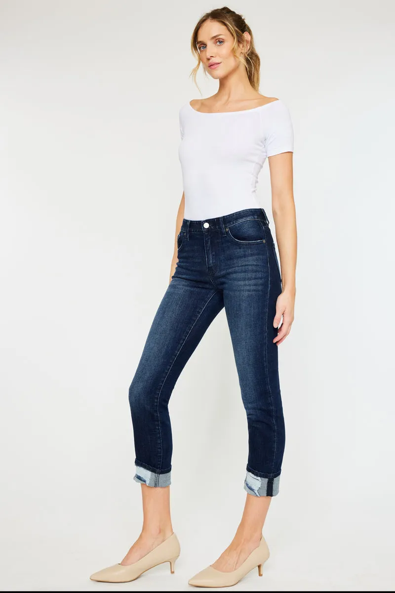 Cane Mid Rise Slim Straight Leg Jeans