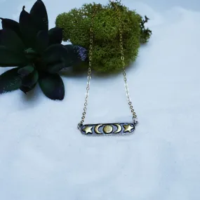 Celestial Silver Bar Necklace