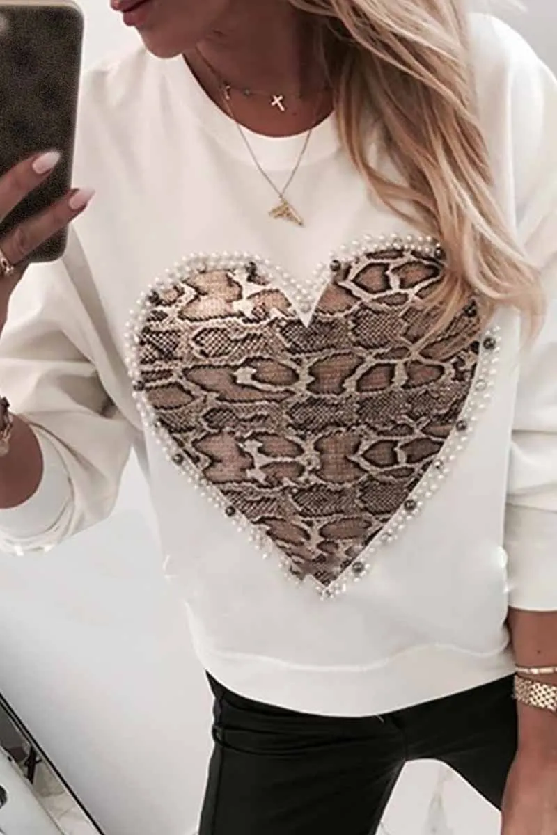 Chicindress Casual Snake Print Sweatshirt