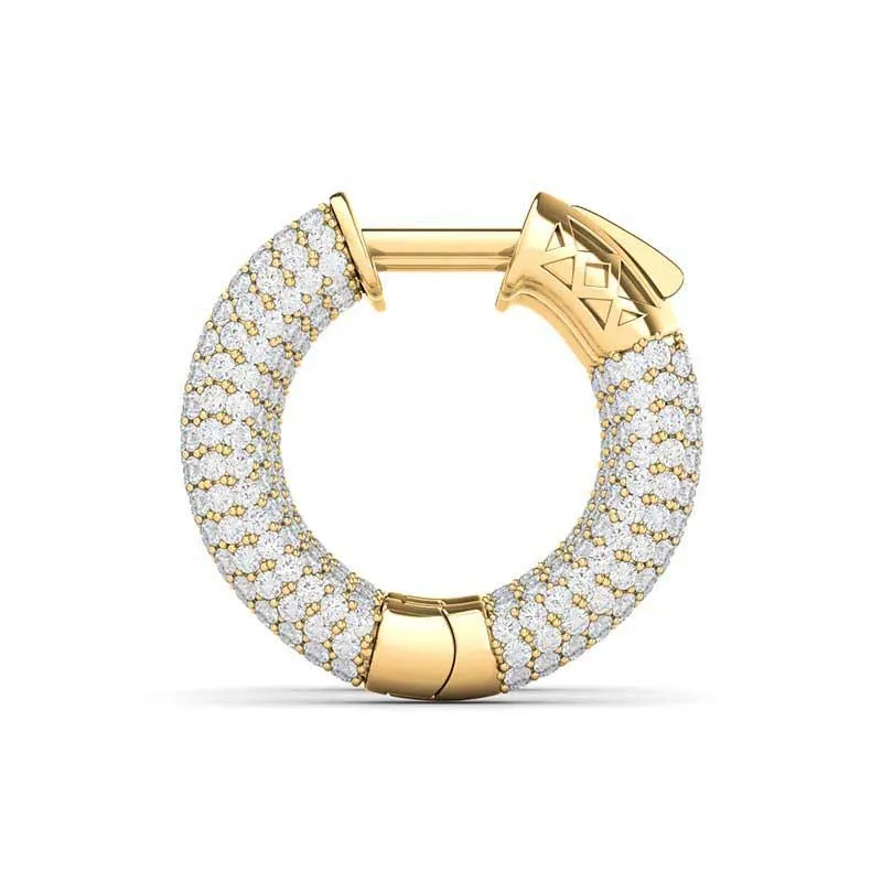 Chubby Diamond Hoop Earrings