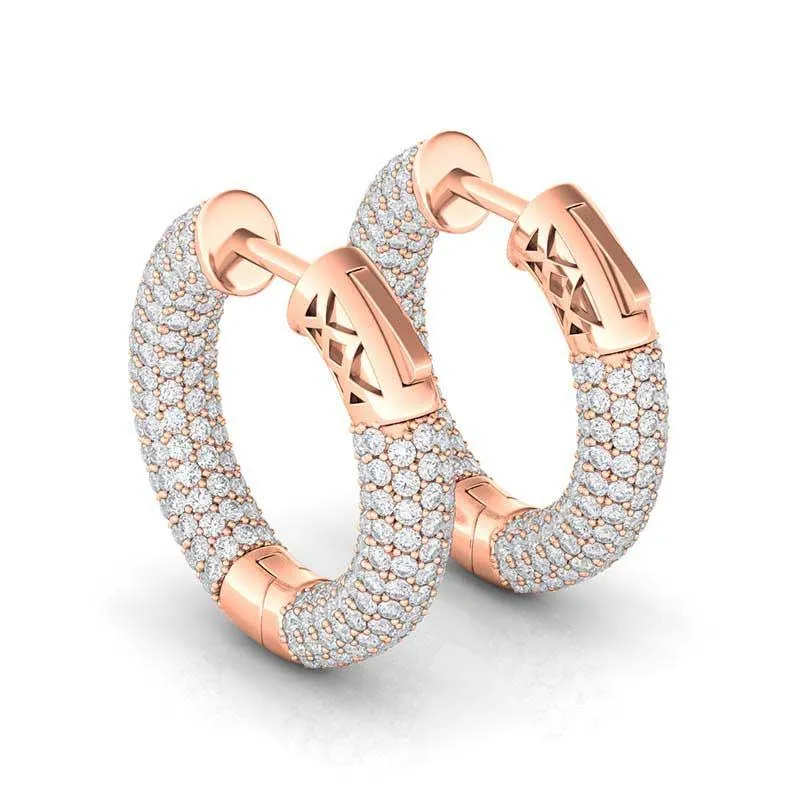 Chubby Diamond Hoop Earrings