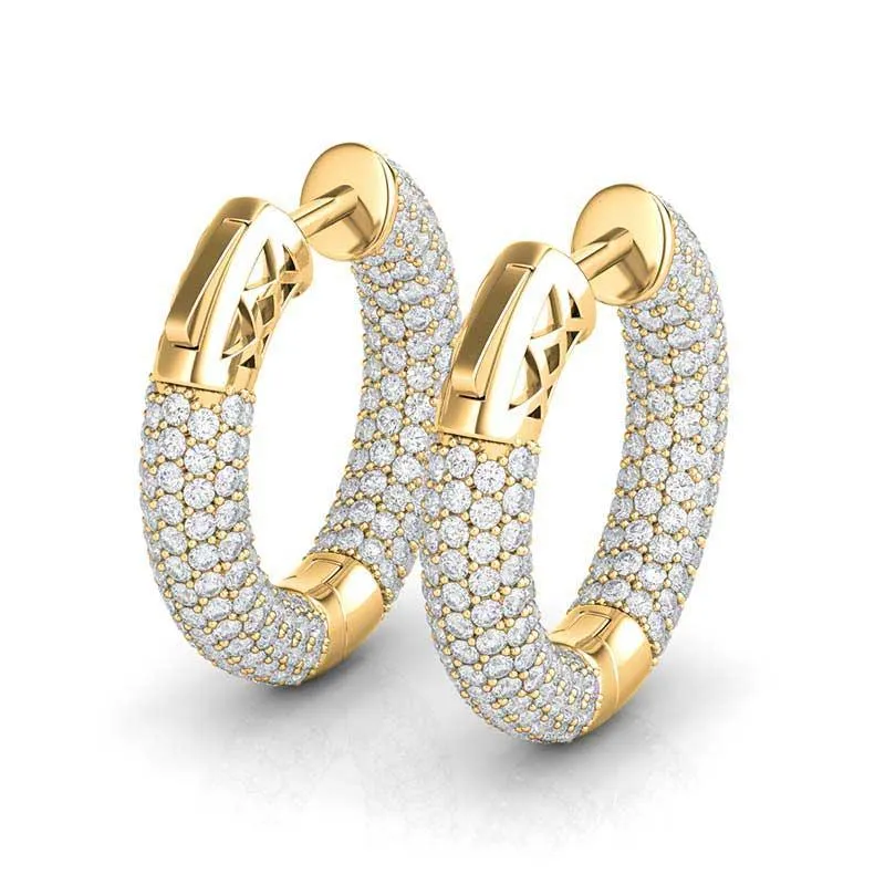 Chubby Diamond Hoop Earrings