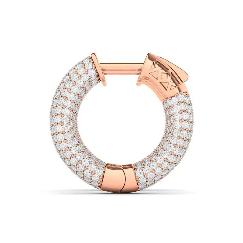 Chubby Diamond Hoop Earrings