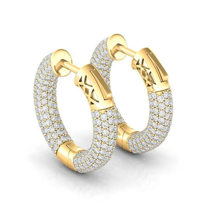 Chubby Diamond Hoop Earrings