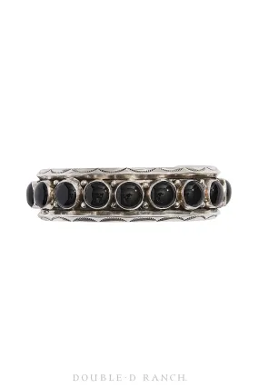 Cuff, Onyx, Row, 9 Stone, Hallmark, Contemporary, 3189