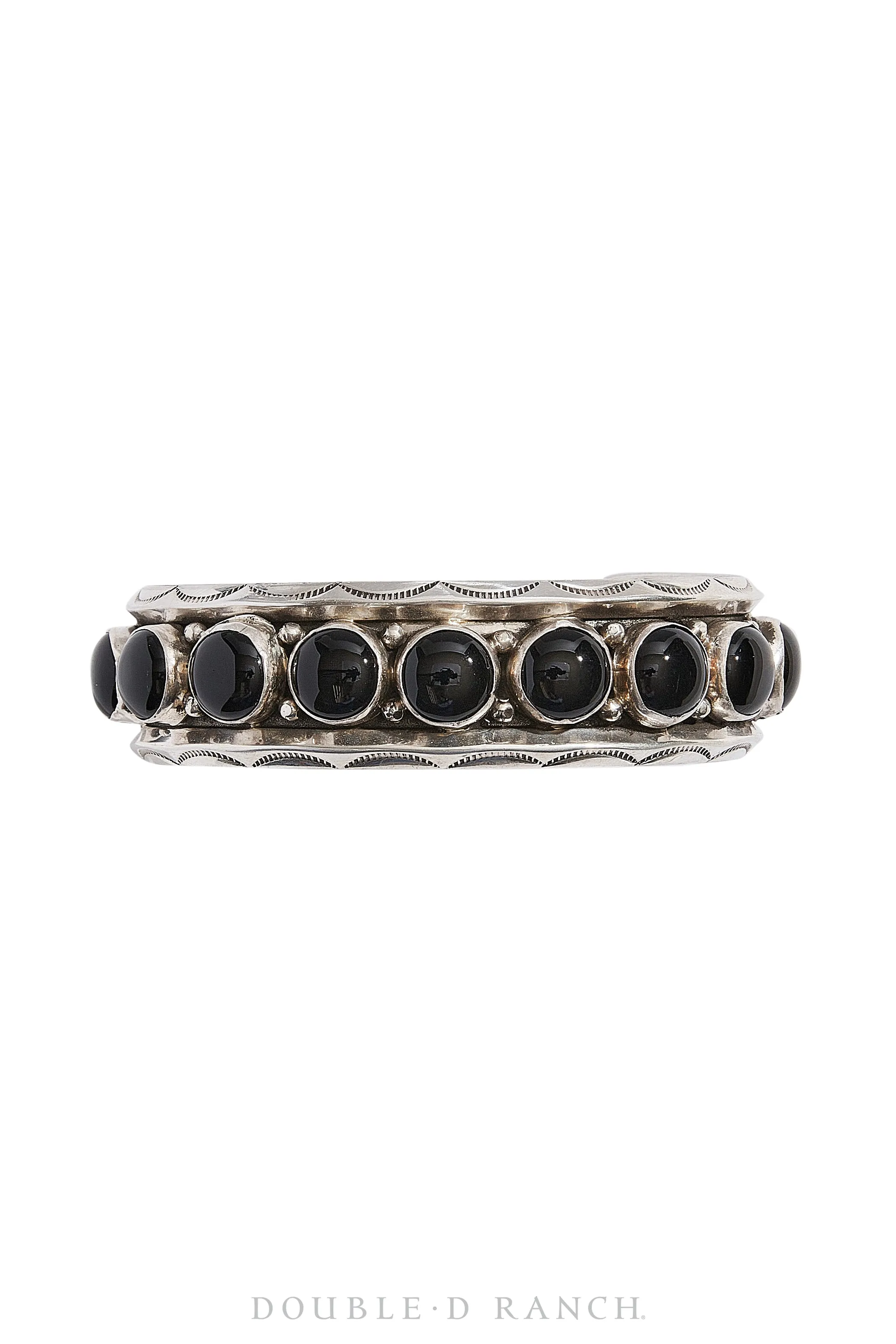 Cuff, Onyx, Row, 9 Stone, Hallmark, Contemporary, 3189