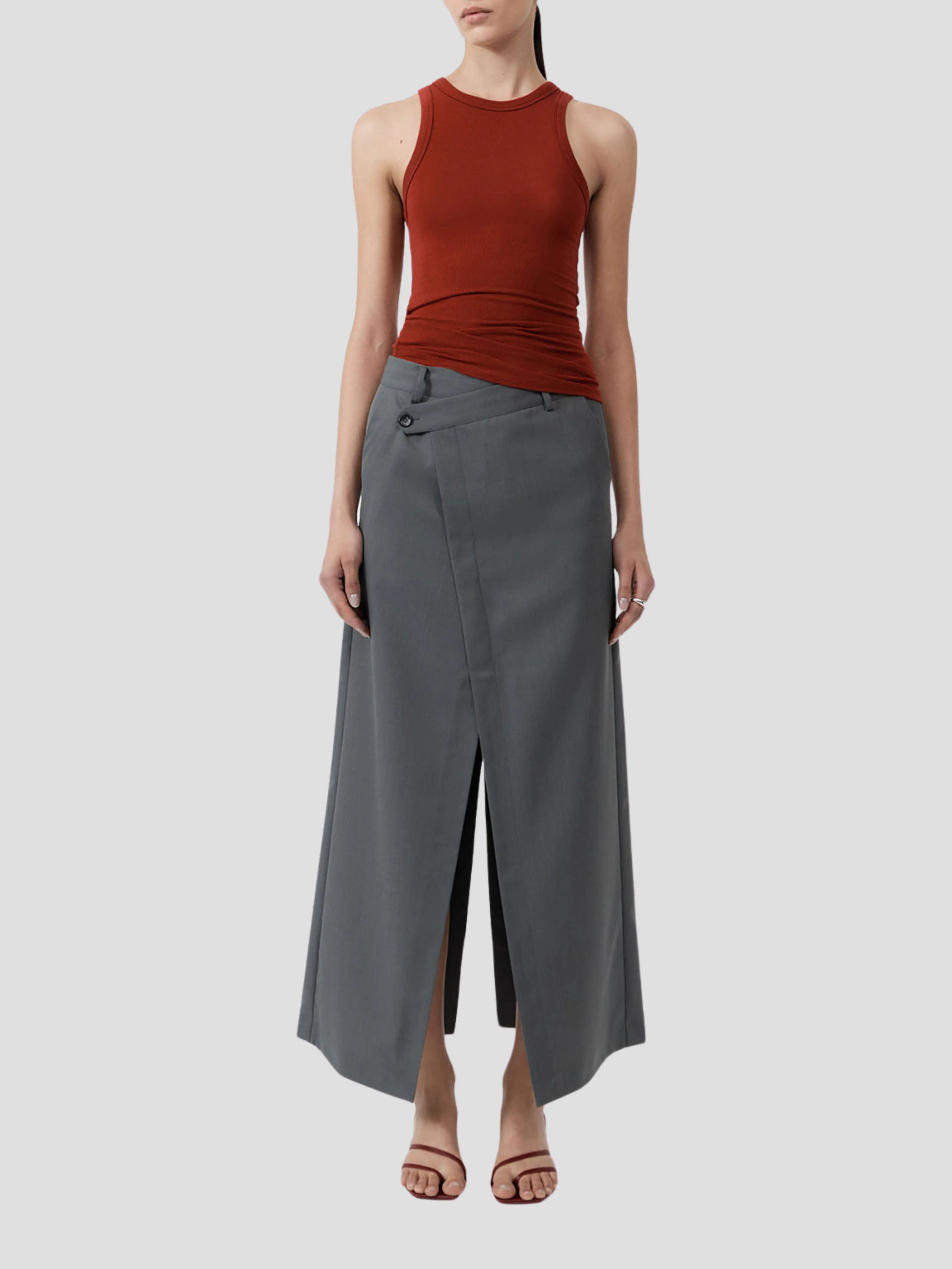 Deconstructed Waist Maxi Skirt