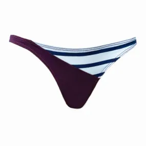 {Deep Red and Stripe} Organic Half and Half Thong