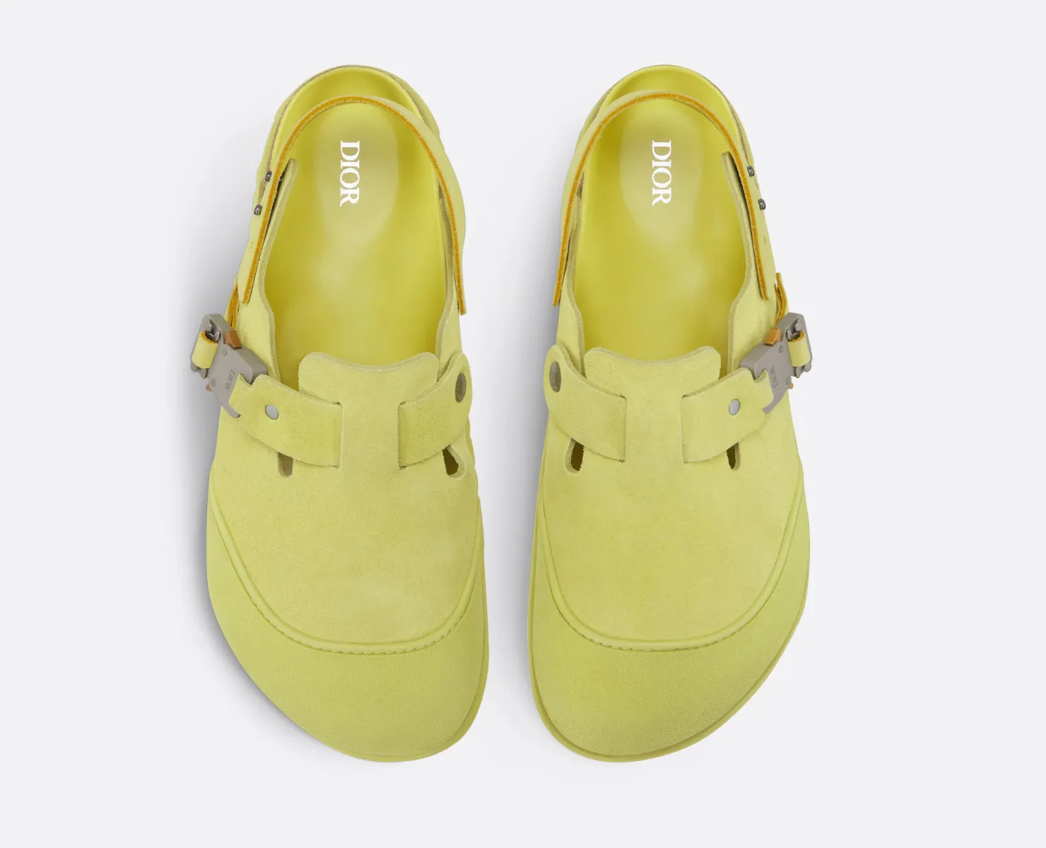 DIOR BY BIRKENSTOCK MULE TOKIO PASTEL YELLOW NUBUCK CALFSKIN