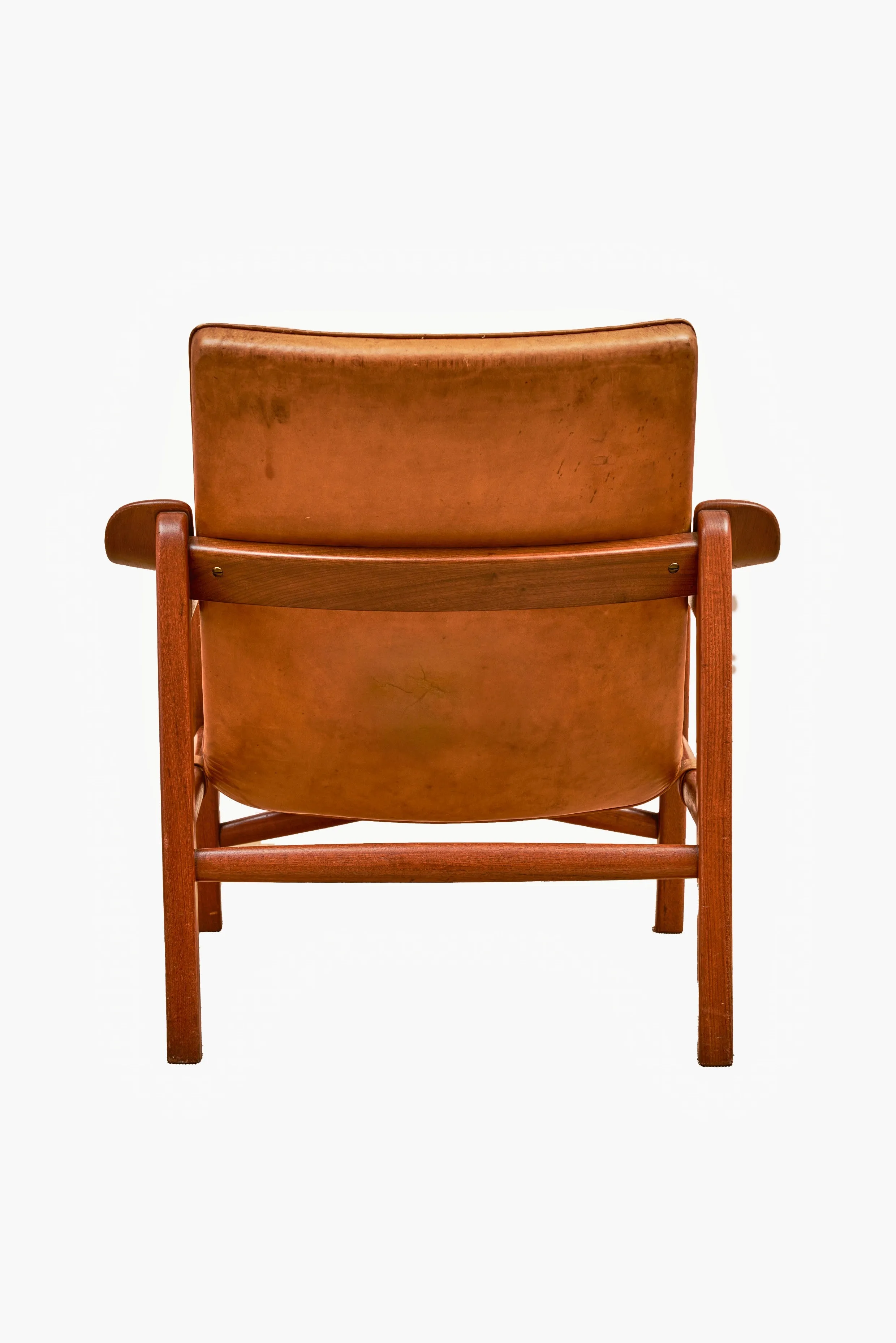 Early Kindt-Larsen 'Fireplace Chair' in Original Leather