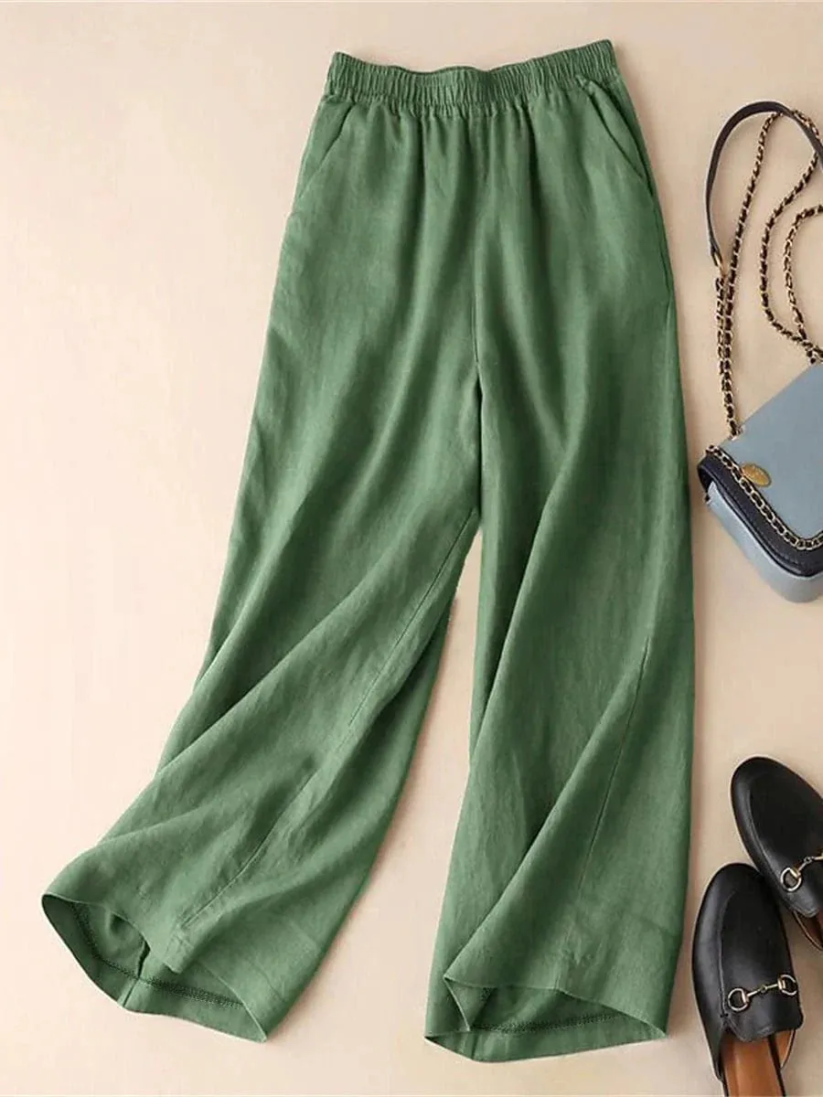 Elevate Your Casual Wardrobe with Women's High-Waist Wide Leg Chinos