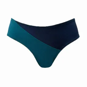 {Emerald and Navy} Organic Half and Half Full Brief