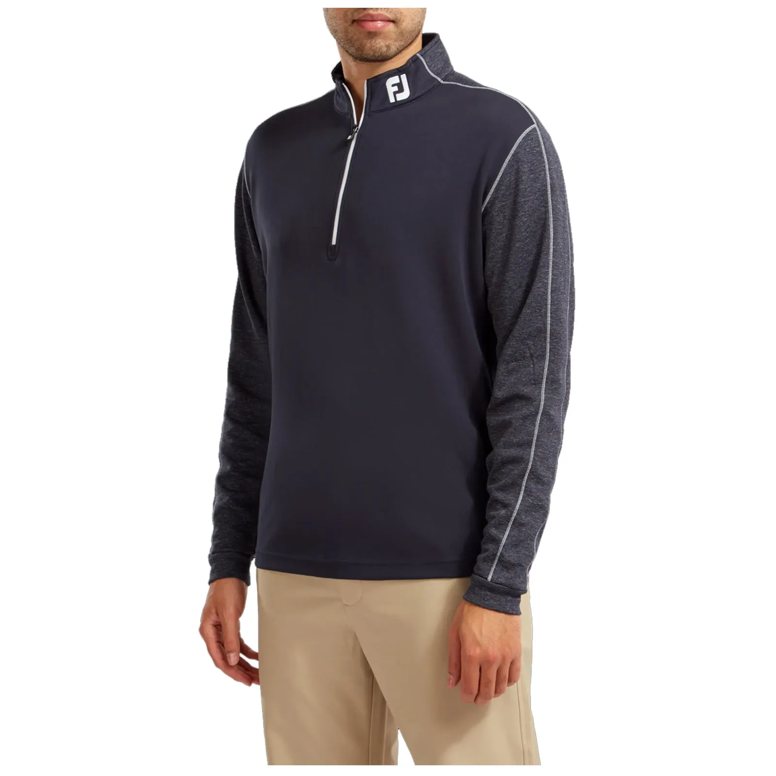 FootJoy Mens Tonal Heather Chill-Out Half Zip Top - S