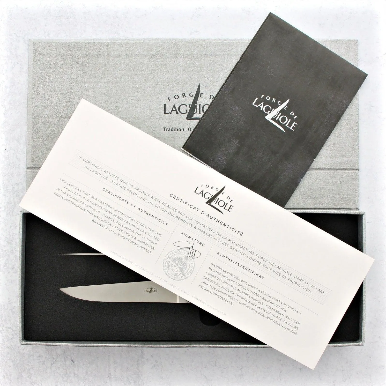 Forge de Laguiole Karelian Birch Steak Knives - Brushed