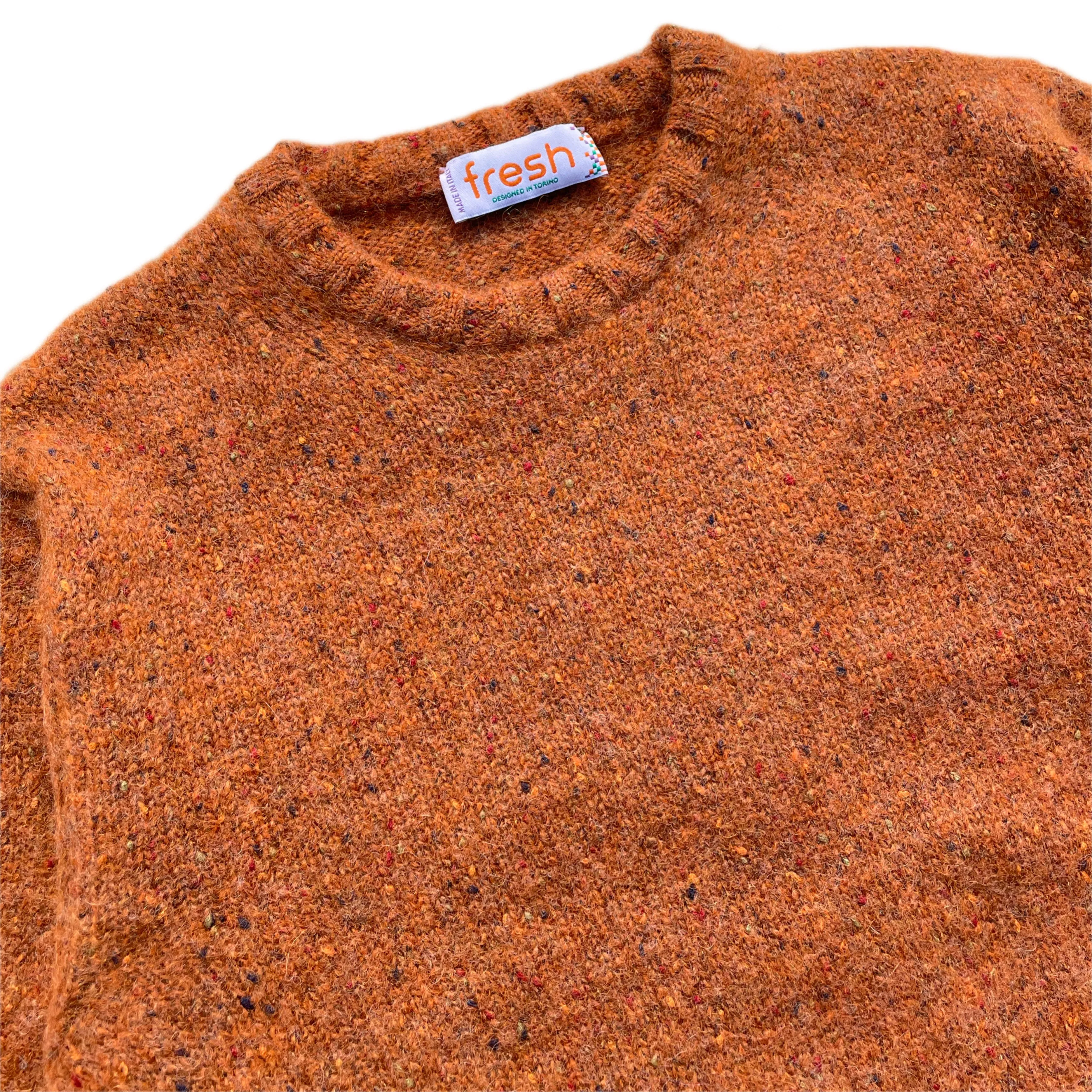 FRESH Bruce Crew Neck Wool Sweater Rust