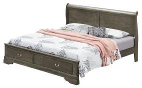 Ghungur Gray Full Storage 2pc Bedroom Set with Three Drawer Nightstand