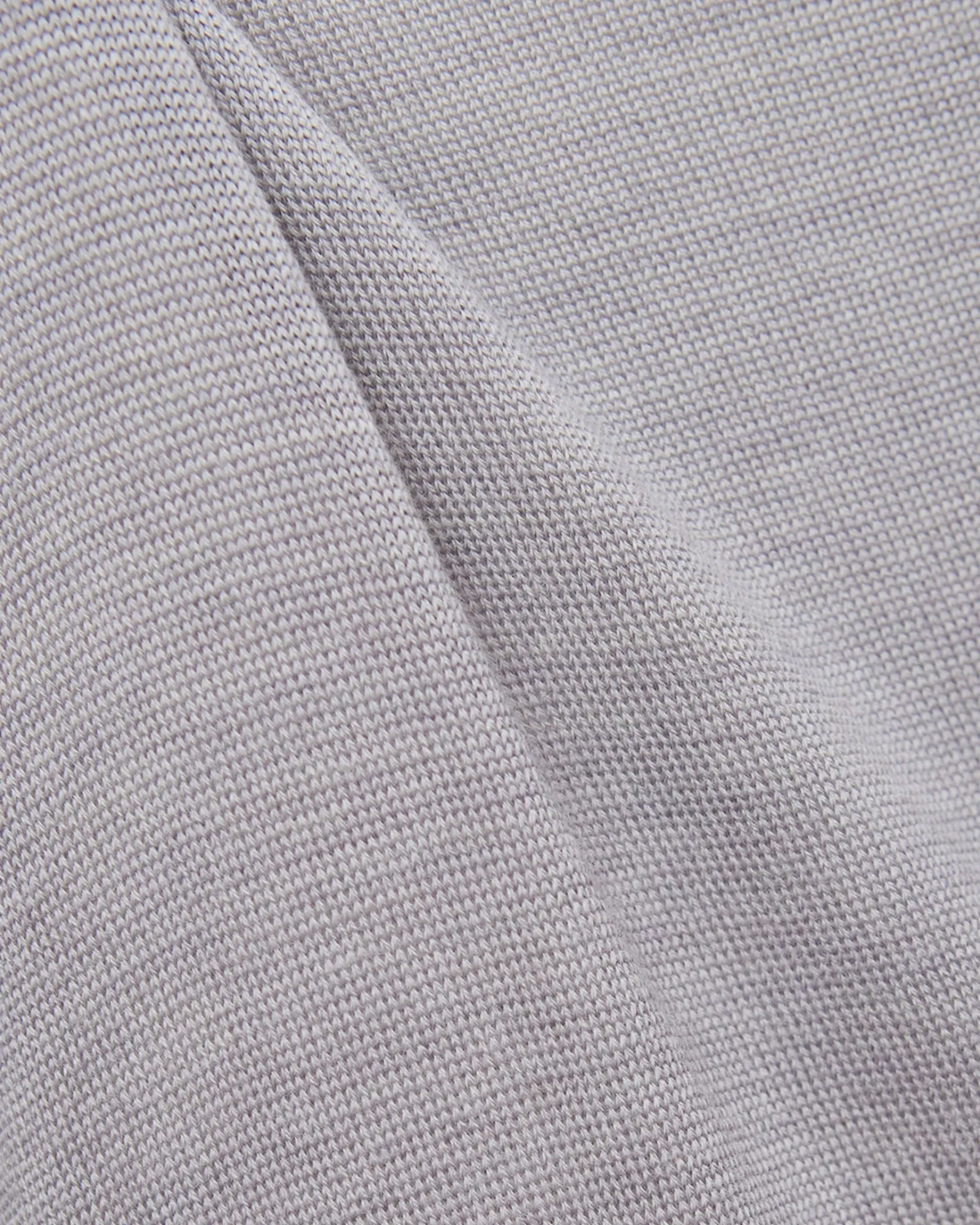 Grey Melange Fine Merino Polo