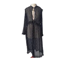 H&M Black and White Sheer Long Front Tie Cover Up | Like new |