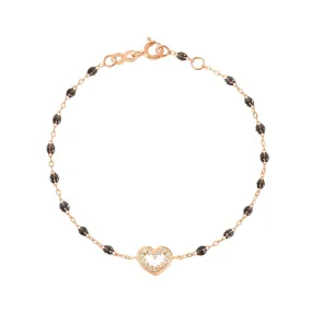 Heart Supreme Classic Gigi diamond bracelet, Quartz, Rose Gold, 6.7"