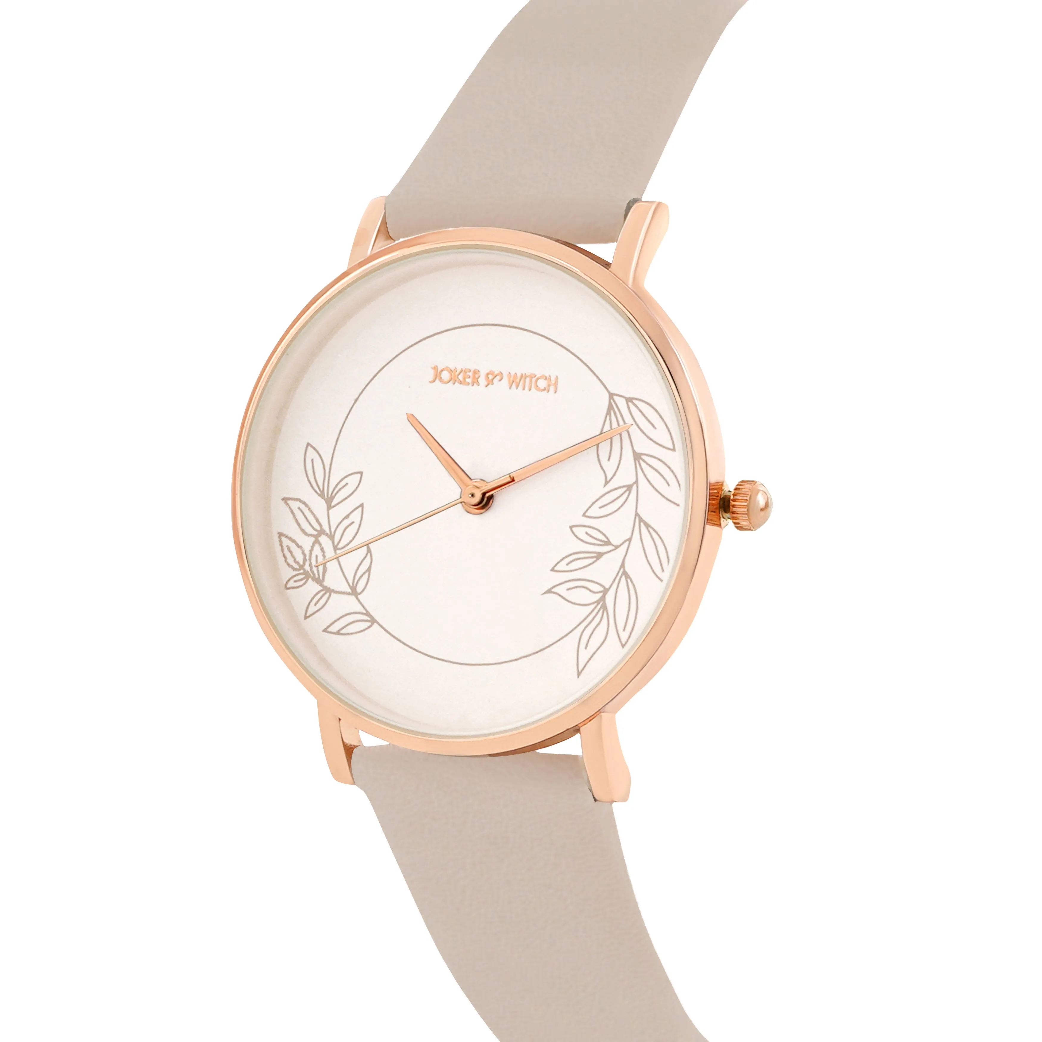 Heather Love Beige PU Strap Watch