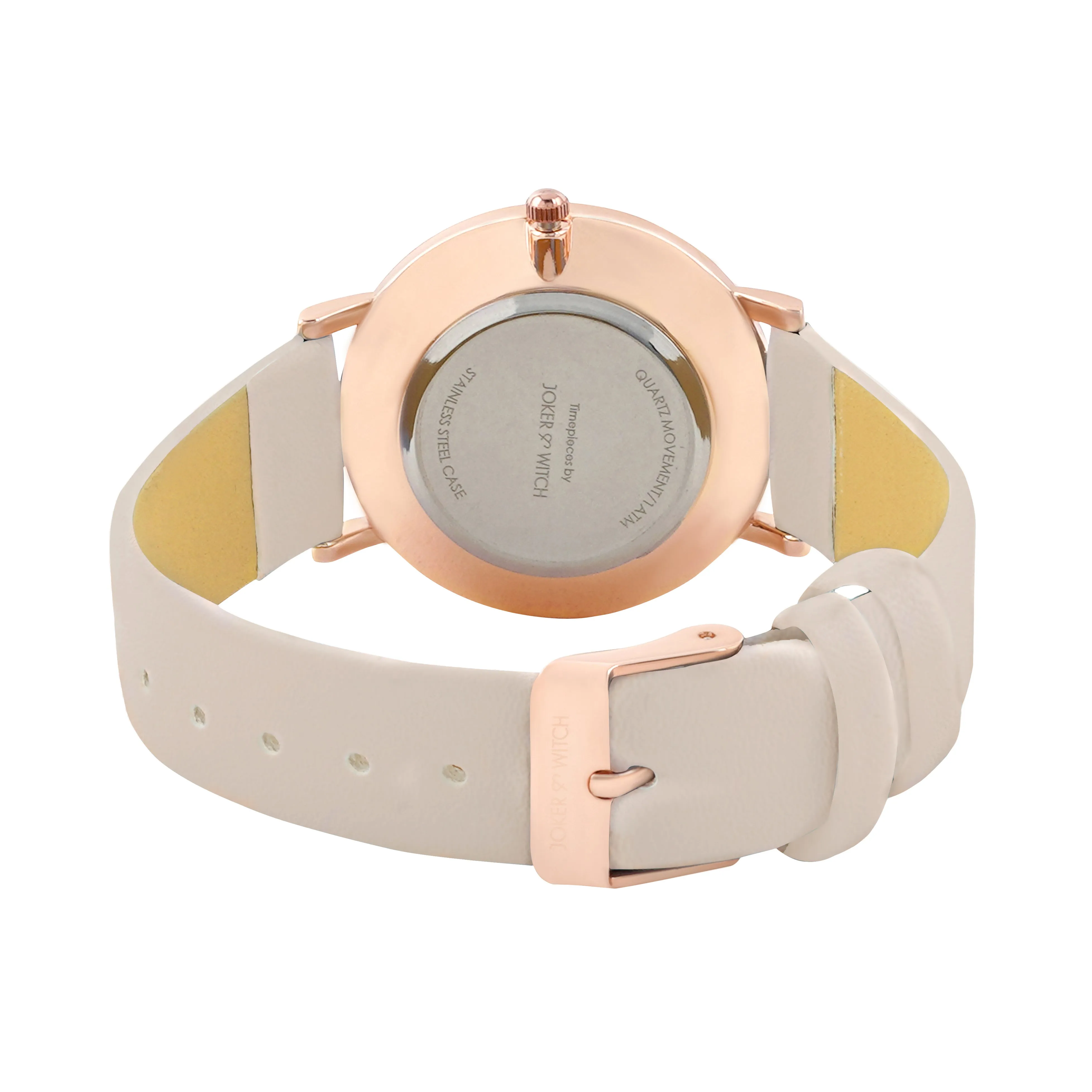 Heather Love Beige PU Strap Watch