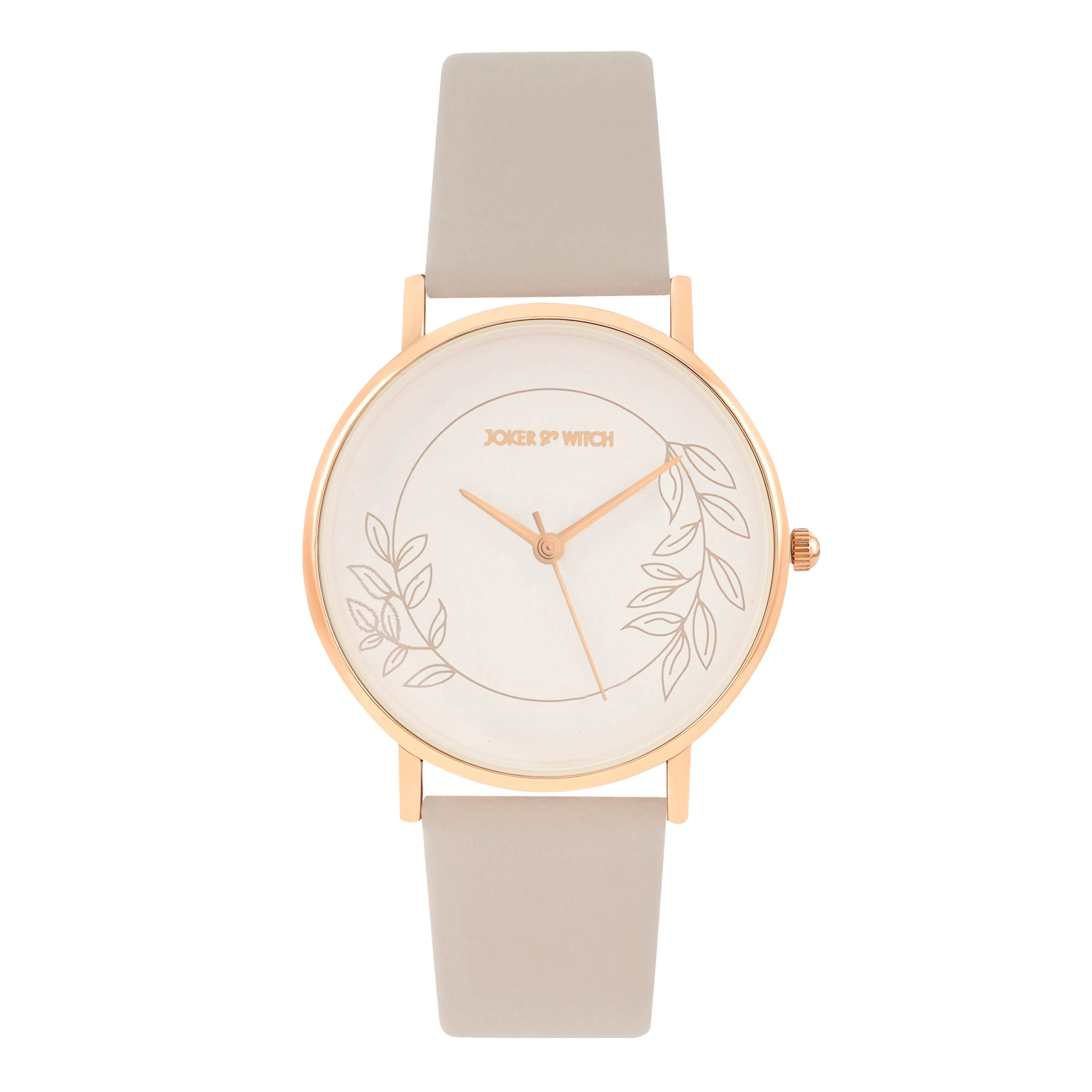 Heather Love Beige PU Strap Watch