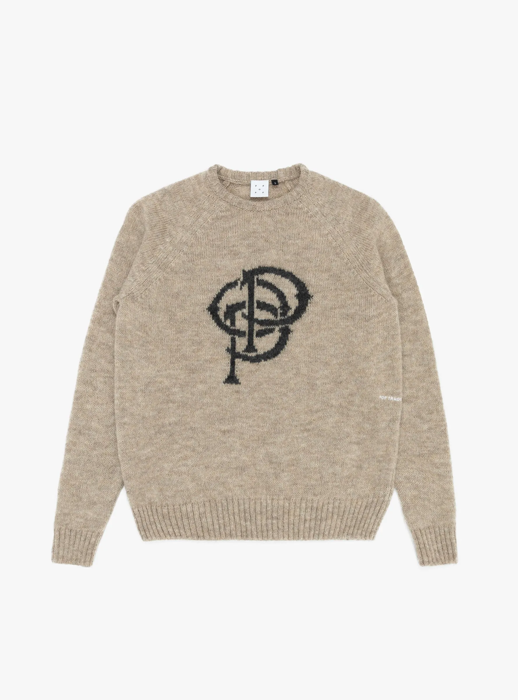 Initials Knitted Crewneck Sesame