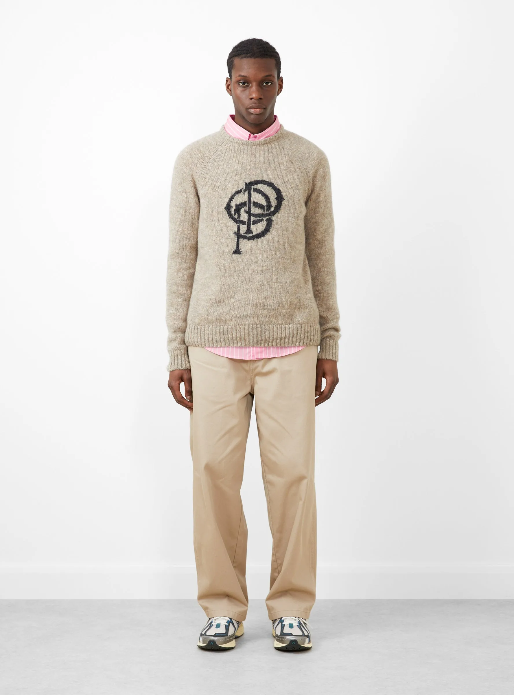 Initials Knitted Crewneck Sesame