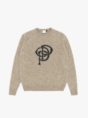 Initials Knitted Crewneck Sesame