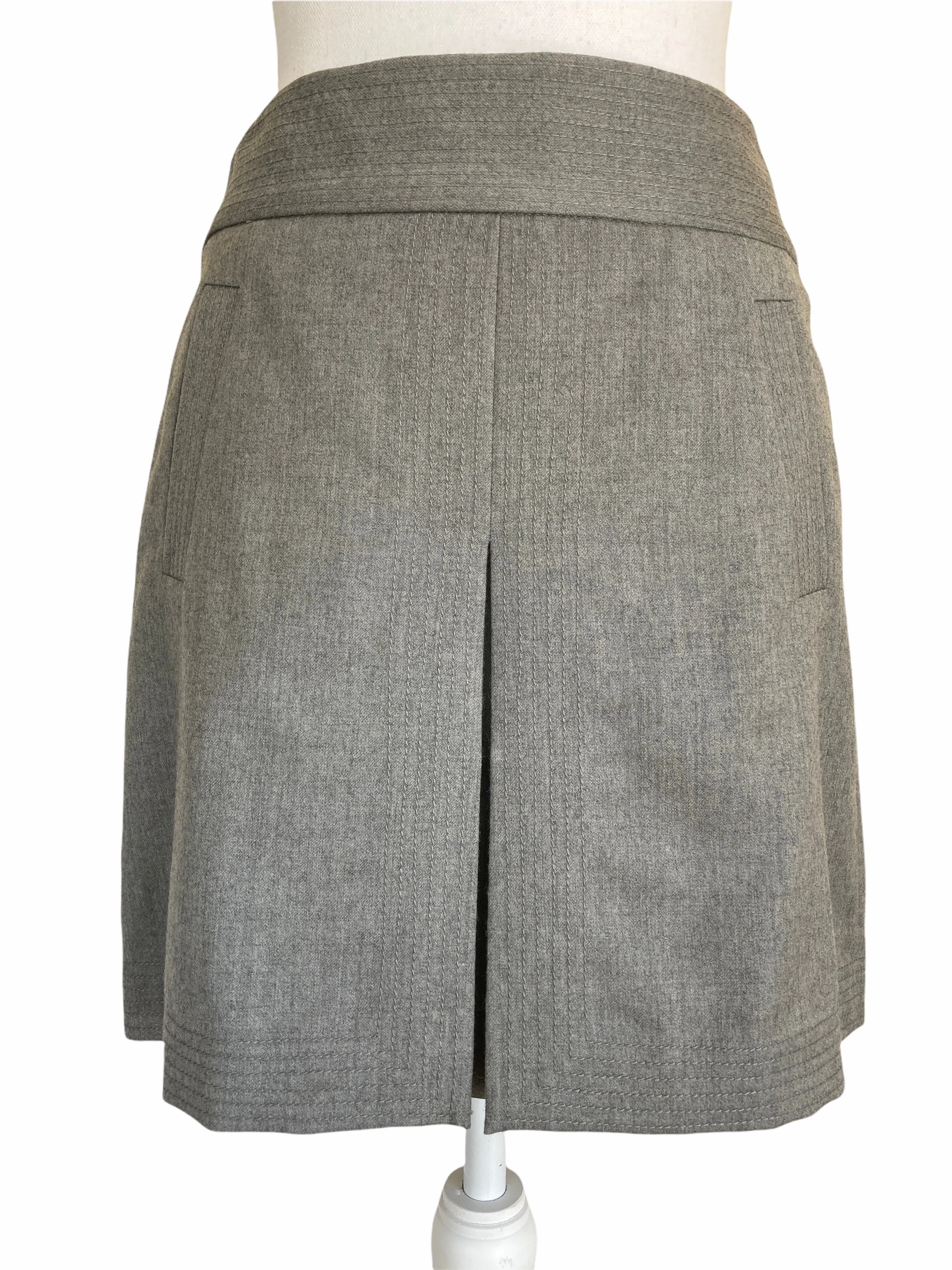 J. Crew Charcoal Wool Skirt, 0