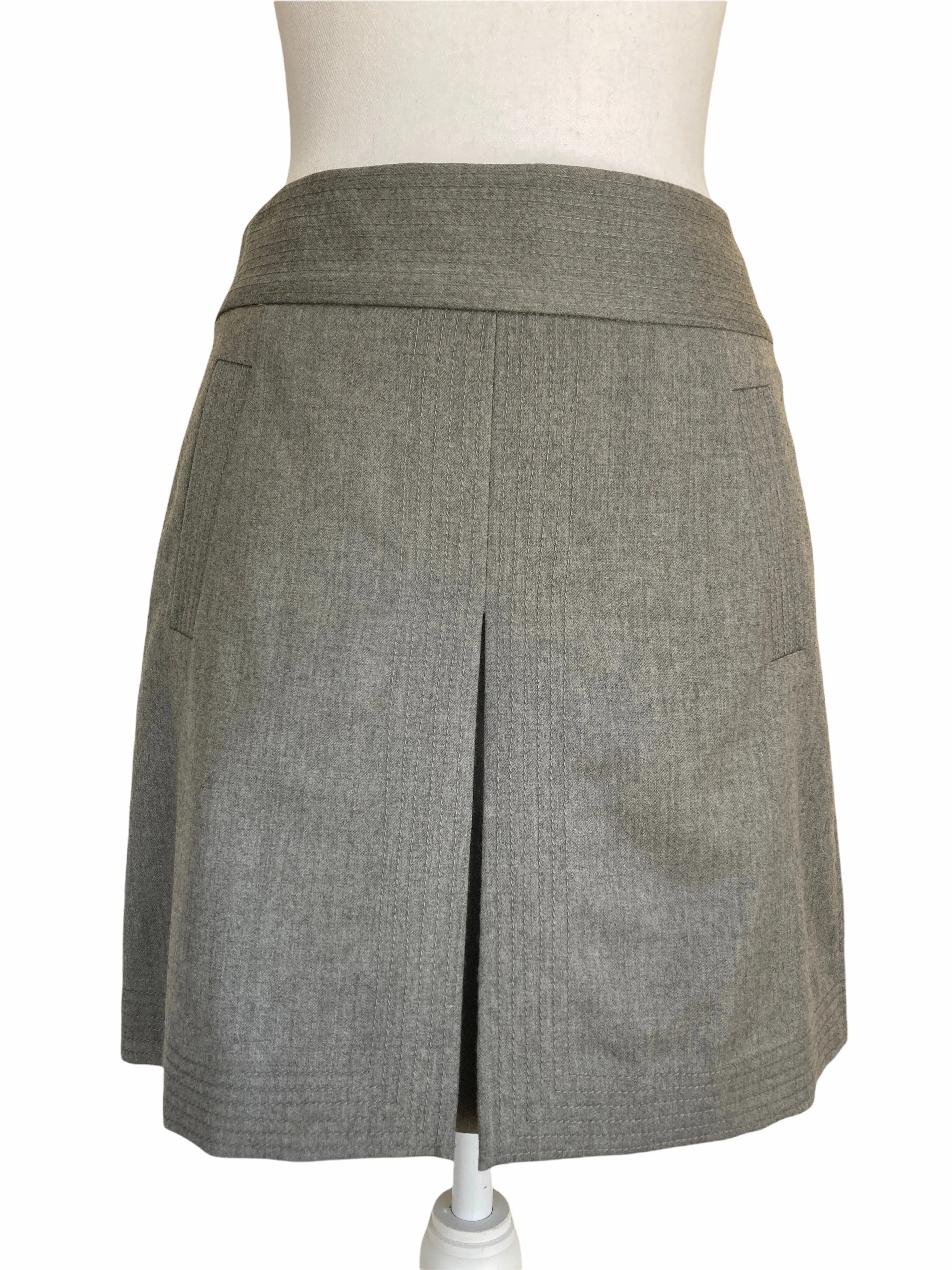 J. Crew Charcoal Wool Skirt, 0