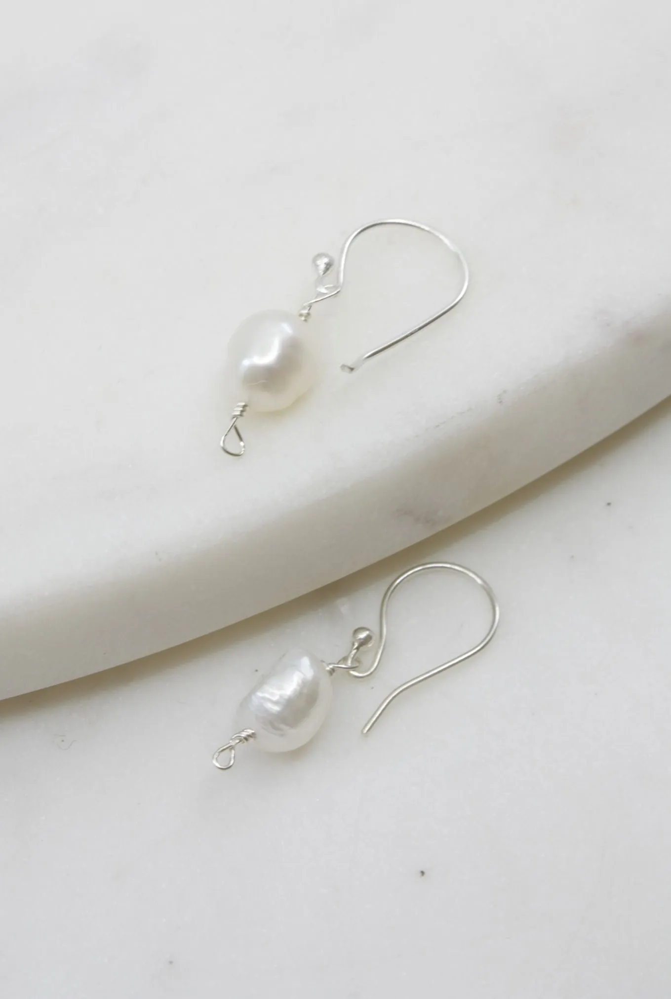 Jill Short Drop Pearl Earrings