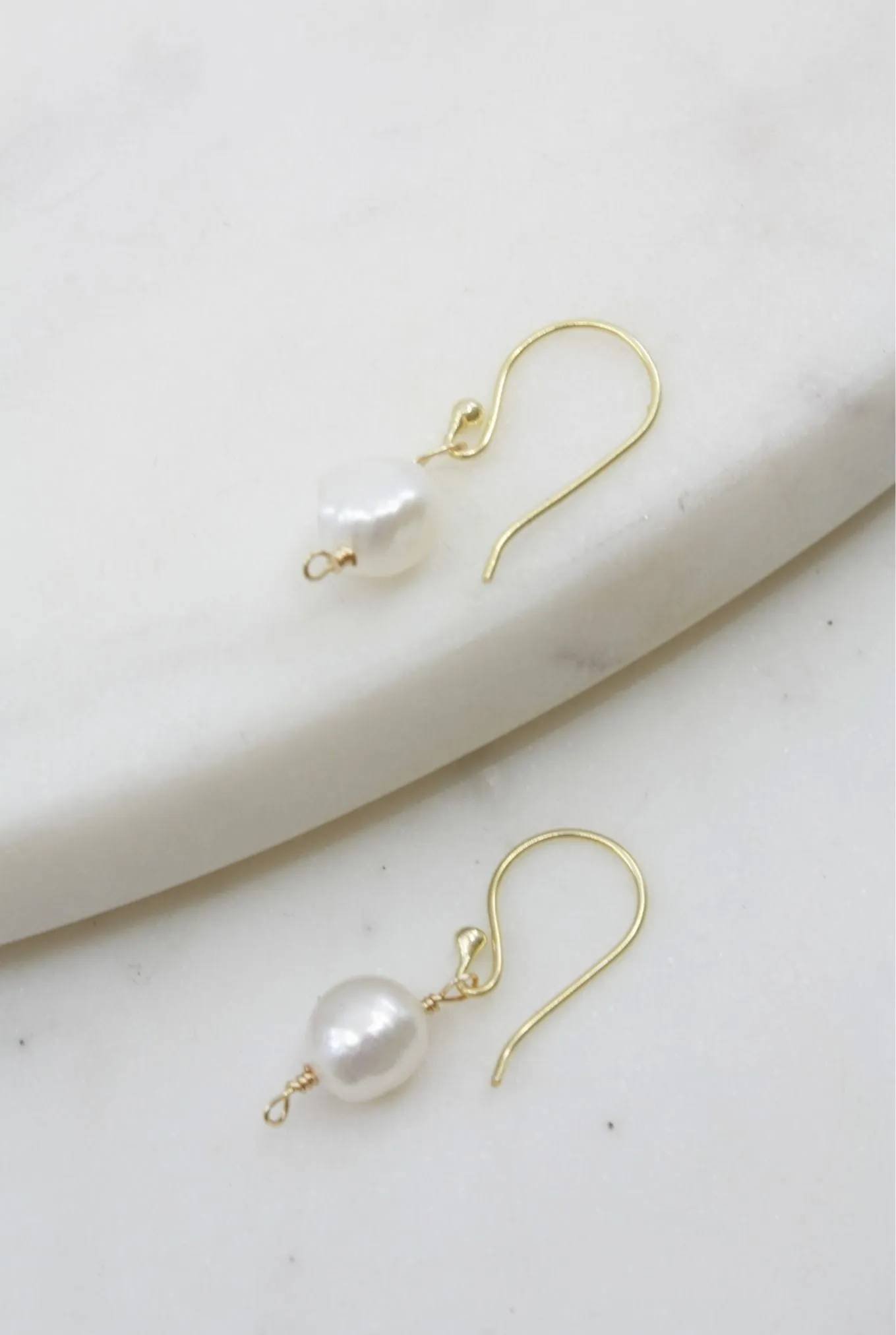 Jill Short Drop Pearl Earrings