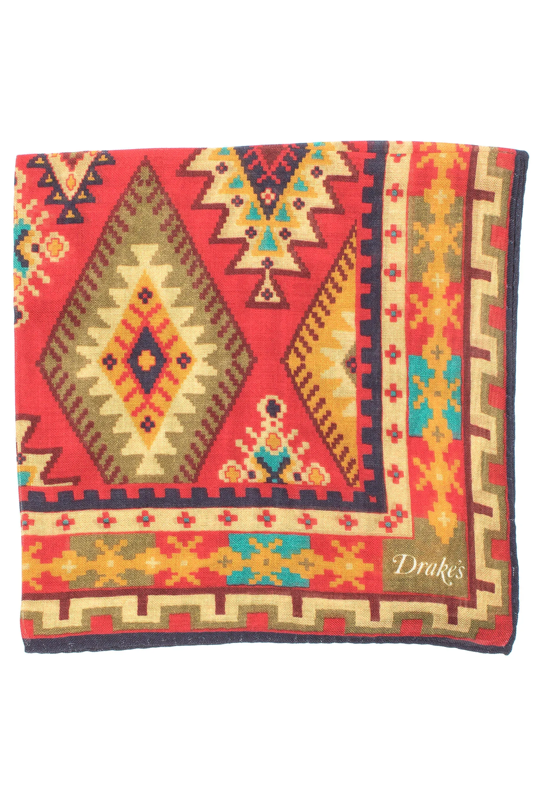 Kilim Print Pocket Square