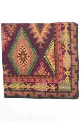 Kilim Print Pocket Square