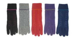 Lauer gloves, angora-blend fleece-lined